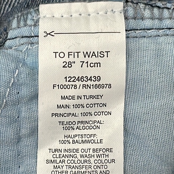 As You Rigid Denim High Rise Straight Leg Mom Jeans Crystal Star Cut Out Sz 28 - Picture 10 of 11